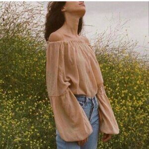 Doen Daisy Size Small Blouse Top Boho Designer Oversized Relaxed